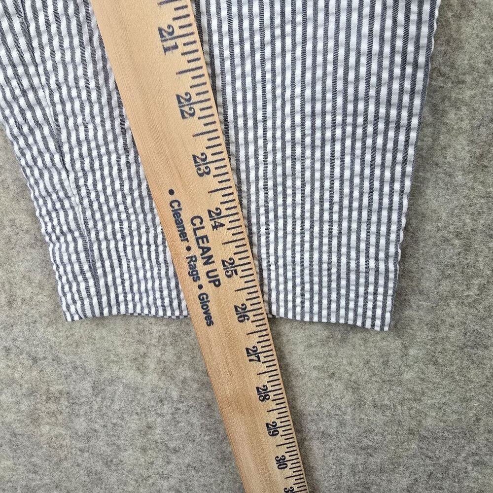 Ann Taylor LOFT Womens Original Ankle Pants Size 6 Striped Cotton Blend - Picture 5 of 6